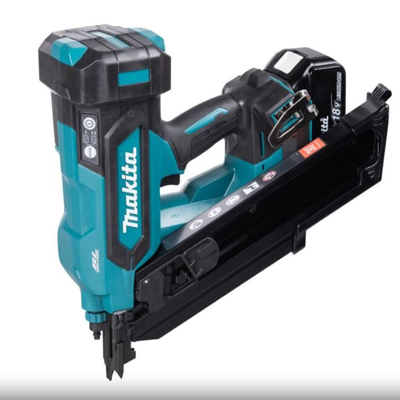 Cloueur de charpente 18V MAKITA DBN900ZK - coffret - clous 50 à 90 mm bande lisse 34° ( Tête coupée D )