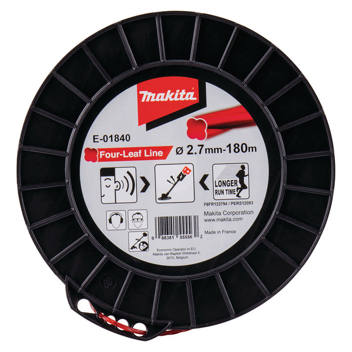 Fil nylon Trèfle torsadé MAKITA E-01840 2,7mm x 180m
