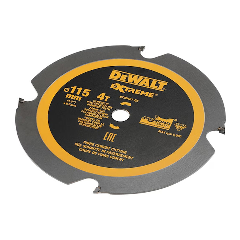 Lame de scie circulaire portative Ø115x9,5mm 4 dents DEWALT DT20421-QZ denture diamant