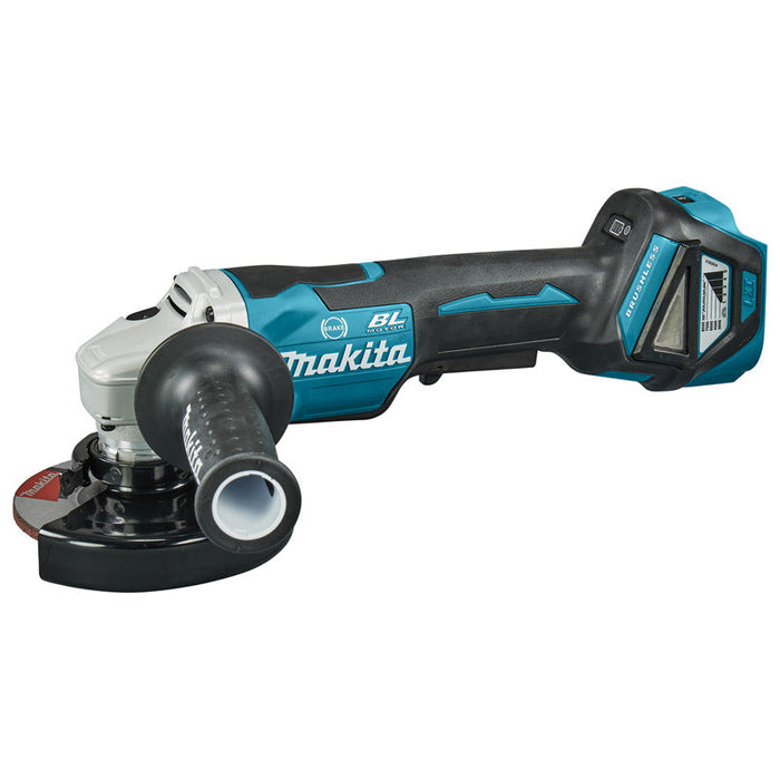 Meuleuse Ø125 mm 18V Brushless MAKITA DGA517ZJ Variateur et bouton homme mort avec Makpak