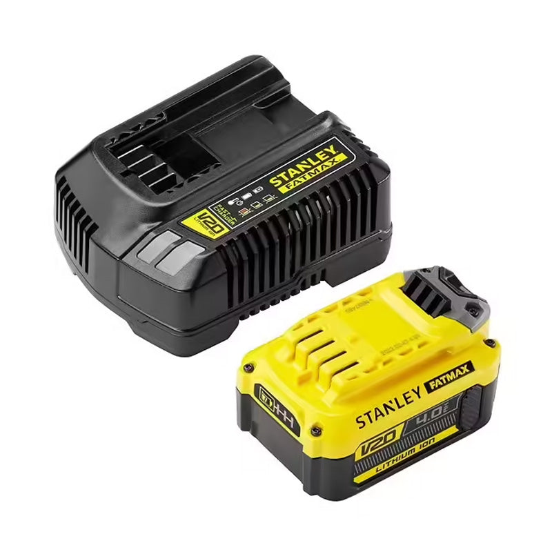Starter Kit Chargeur 2 A + 1 Batterie 18V 4 Ah - SFMCB14M1-QW STANLEY FATMAX V20