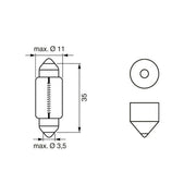 Pack de 2 Ampoules BOSCH 1987301060 12V 5W