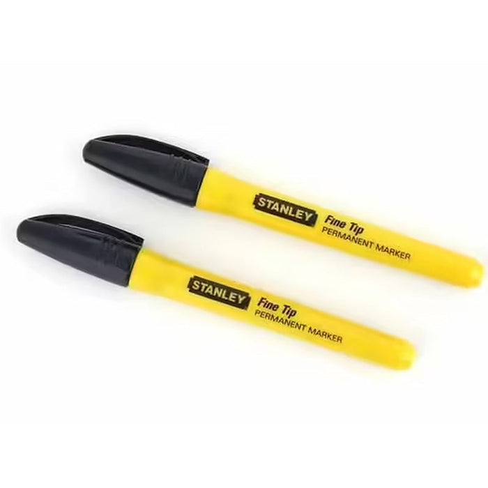 Marqueur noir pointe fine - carte 2 pièces - STANLEY - 0-47-316