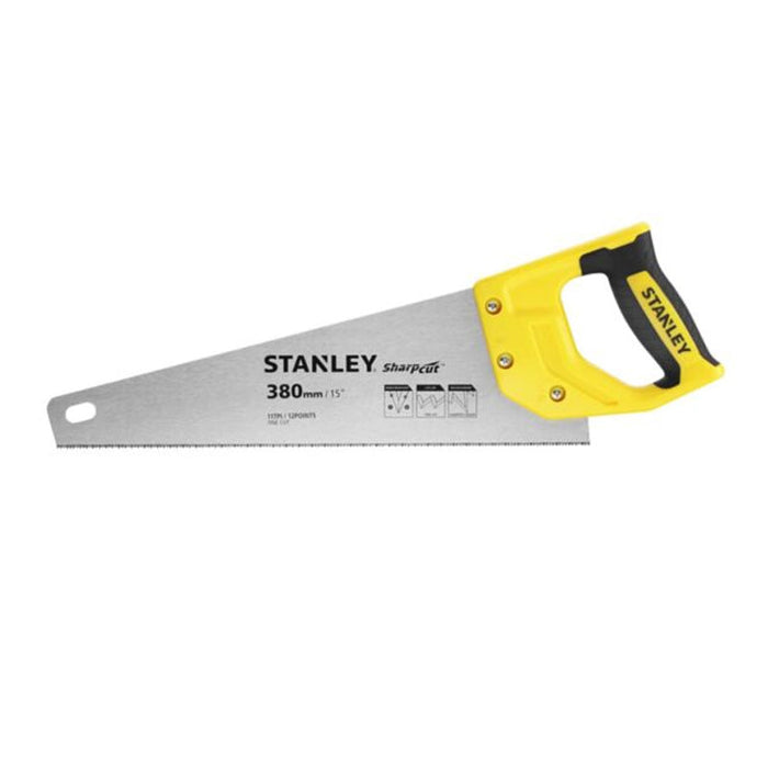 Scie égoïne sharpcut coupe fine 380mm - STANLEY - STHT20369-1