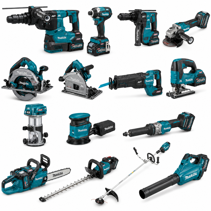 Pack de 15 outils professionnels MAKITA XGT® 40V Max – Chantier &amp; Jardin