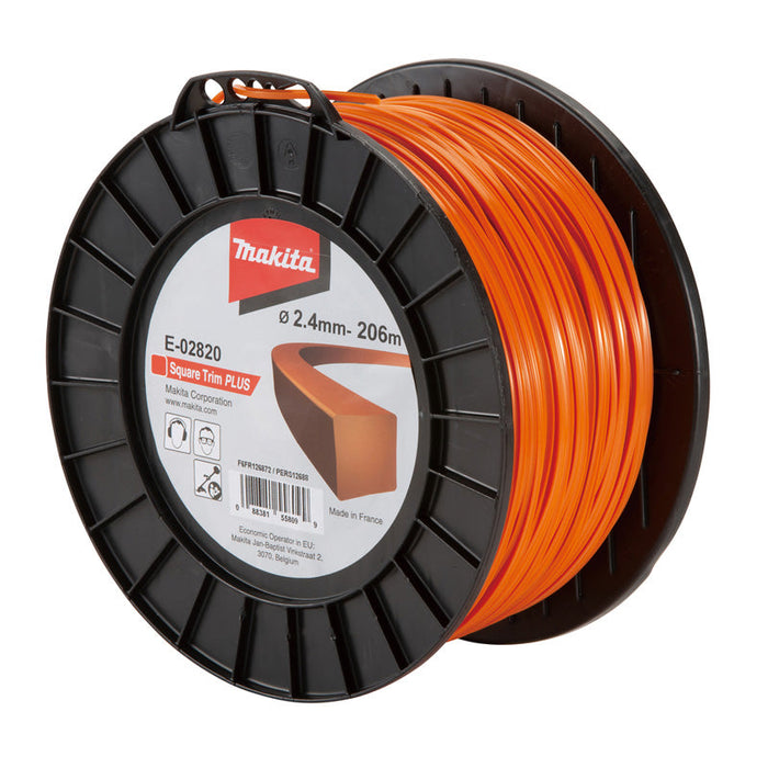 Fil carré Square Trim+ MAKITA E-02820 2,4mm x 206m