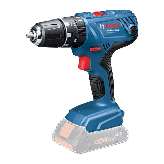 Perceuse-visseuse à percussion BOSCH GSB 18V-21 - 06019H1B02 Professional (vendu sans batterie)