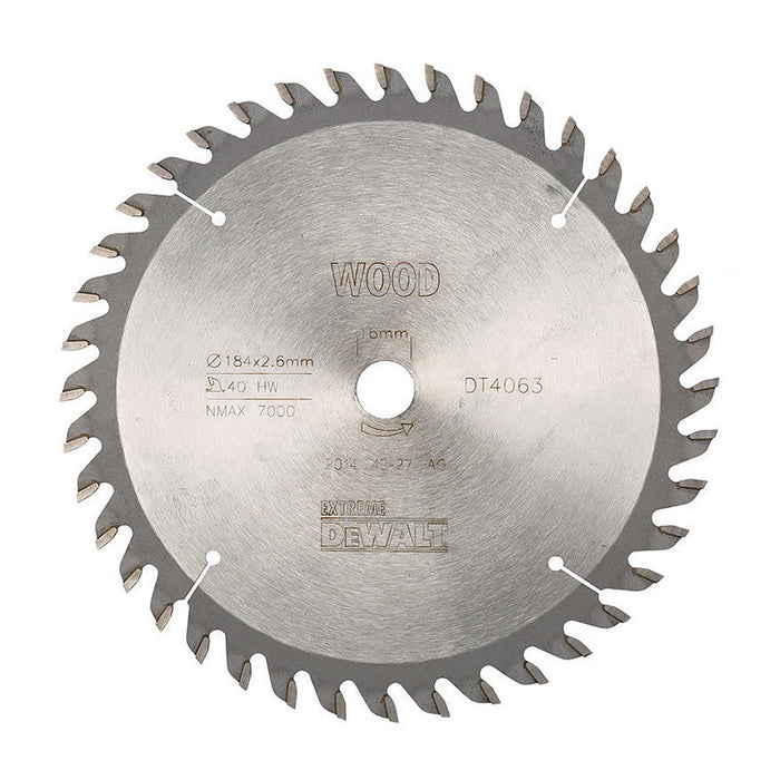Lame de scie circulaire portative DEWALT Extreme Workshop 184x16mm