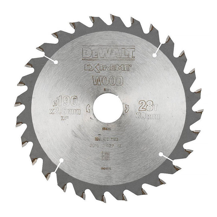 Lame de scie circulaire portative DEWALT Extreme Workshop 184x16mm