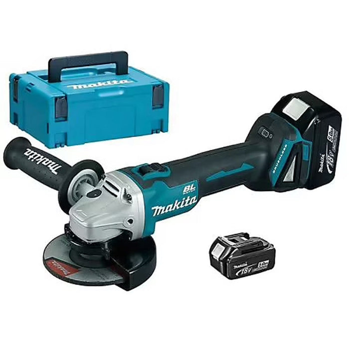 Meuleuse Ø 125 mm 2x5Ah 18V MAKITA DGA504RTJ en MAKPAC