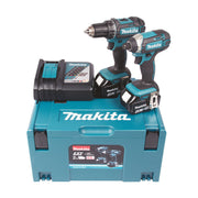 Pack 2 outils perceuse DDF482 + visseuse DTD152 18 V Li-Ion MAKITA DLX2127MJ avec 2 batteries 4,0 Ah et coffret Makpac