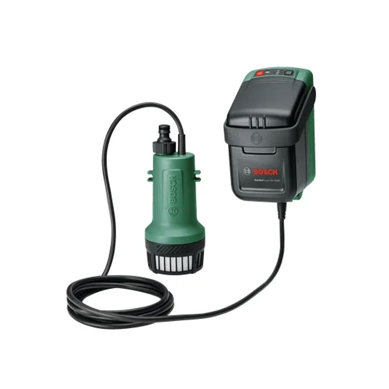 Pompe à eau de pluie sans-fil BOSCH GardenPump 18V-2000 avec 1 batterie 2,5Ah