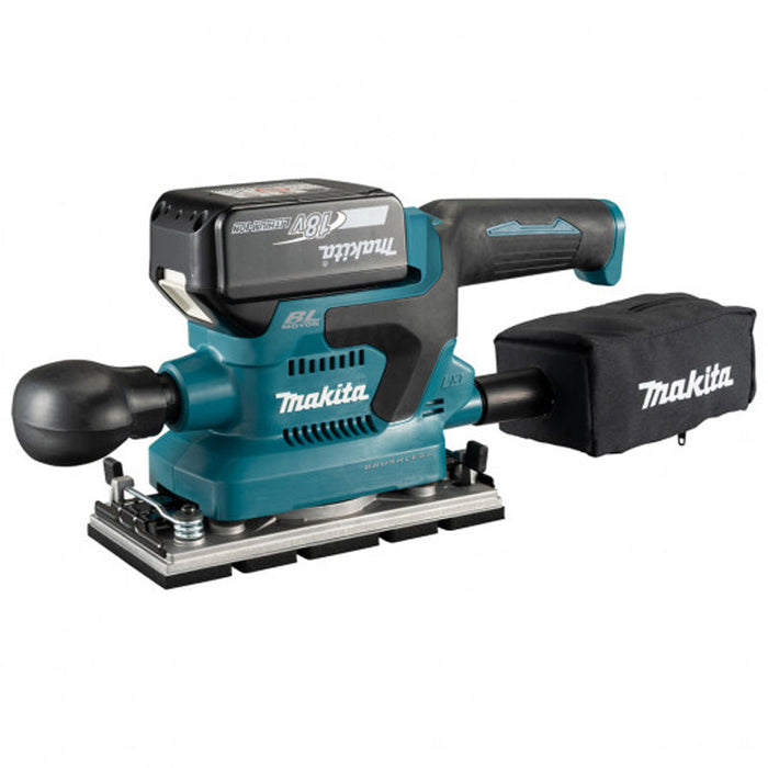 Ponceuse vibrante 2x5Ah 18V LXT ® MAKITA DBO382RTJ en MAKPAC