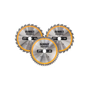 Coffret plastique de 3 lames Ø250mm  DEWALT DT1963-QZ Carbure Construction pour scie circulaire stationnaires : DT1952x2, DT1959