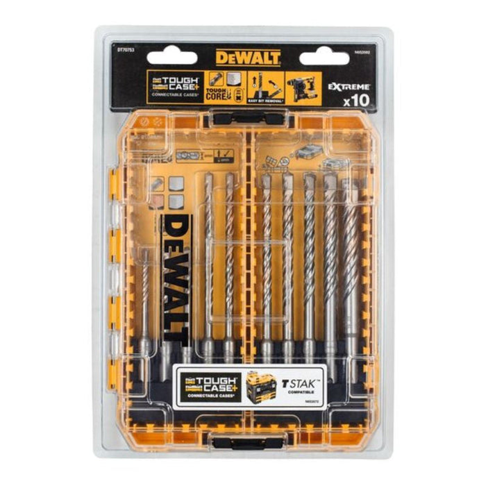 Coffret Toughcase de 10 Forets béton SDS+ DEWALT DT70753-QZ