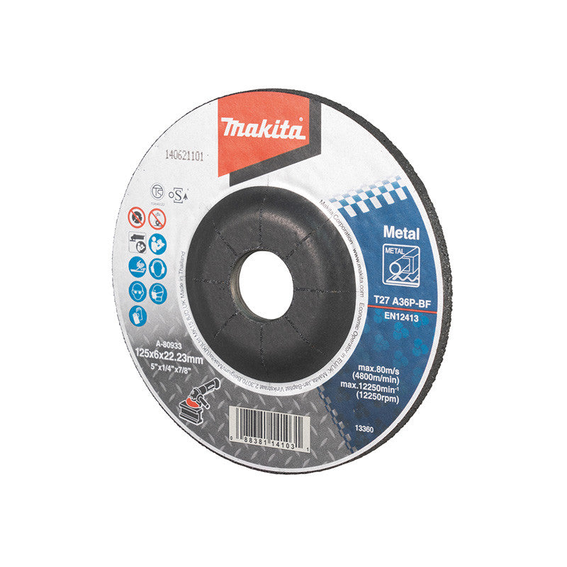 Disque à ébarber pour métal, ébavurages divers, pour meuleuses d'angle MAKITA A-80933