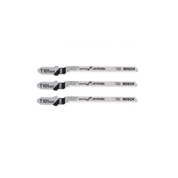 Lot de 3 lames de scie sauteuse T 101 AOF BOSCH 2608636432 Special for Laminate