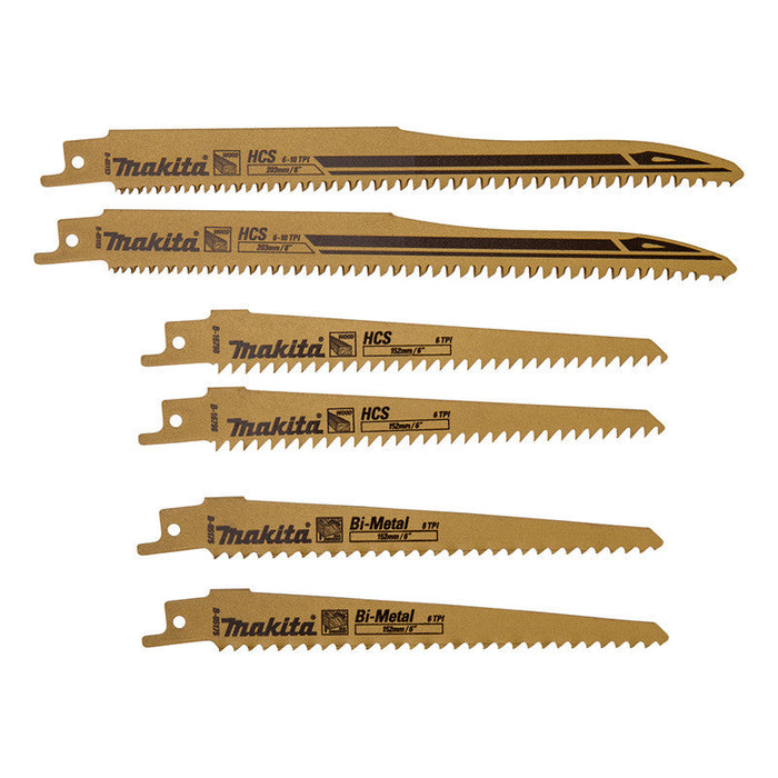 Pack de 6 lames bois pour scie récipro MAKITA B-44432